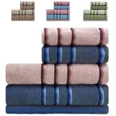 Jogo de Toalhas 5 Peças Banhão + Rosto Algodão Appel - Classic, AZUL E