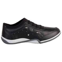 Tenis Feminino Casual Com Brilho Kolosh C3683 Preto 38-Feminino