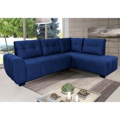 Sofá de Canto Hellen Lugano com Revestimento em Veludo 205/190 cm de Larguras