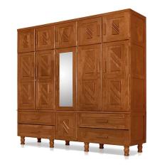 Guarda Roupa Chicago Com Espelho Imbuia 105 - Cor: Marrom