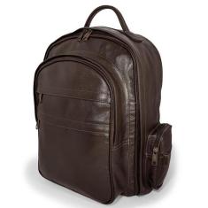 Mochila De Couro Legítimo Para Notebook Grande Espaçosa - Le Voyage