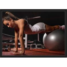 Quadro Decorativo Fitness Academias Pilates Decorações Com Moldura - V