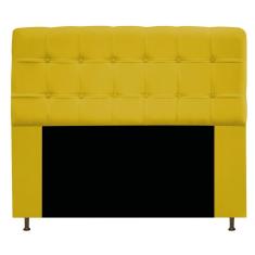 Cabeceira Estofada Mel 195 Cm King Size Suede Amarelo