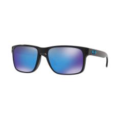 Óculos de Sol Oakley Holbrook 0OO9102 9102F5 Tam 55 / Preto - Lentes Prizm Sapphire
