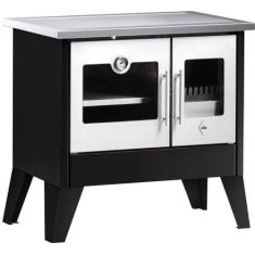 Fogão a Lenha Trentino Direito Chapa Ferro Preto HMD