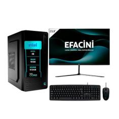 PC Completo eFacini, Intel Core i5, 16GB, RAM SSD Monitor 24 polegadas