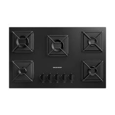 Cooktop 5 Bocas a Gás Brastemp com Grades de ferro Aramado e Chama Simmer BDD75BE Bivolt