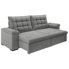 Sofá 4 Lugares Retrátil Reclinável Suede Veludo Dallas Flexforma Estof