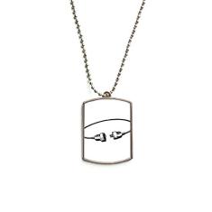 DIYthinker Colar para animais de estimação com pingente de corrente de aço inoxidável