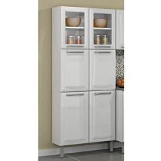 Paneleiro Duplo com Vidro 6 Portas 5 Prateleiras Tarsila