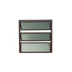 Janela de Alumínio Basculante 60x60cm Vidro Mini Boreal Plus Brimak Corten