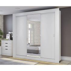 Guarda-roupa 3 Portas de Correr Branco