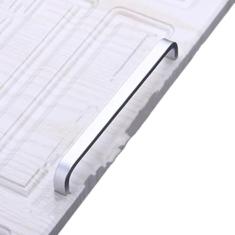 4/6/8/10/12 Polegadas Ouro Preto Prata Alças de Alumínio Porta de Cozinha Armário Alça Reta Puxadores Hardware de Móveis, 160mm Sólido, Prata, 1 peça