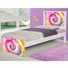 Cama Solteiro Adesivada Tie Dye - CasaH