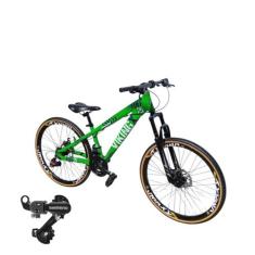Bicicleta Aro 26 Vikingx Tuff 25 Cambio Shimano Traseiro 21v Mtb Freer