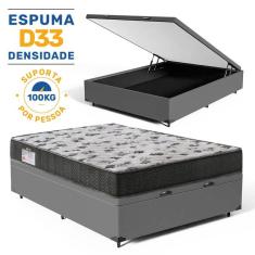 Cama Box Baú Com Colchão De Espuma D33 Ortobom Iso 100 Viúva