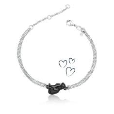 Pulseira Tiful Cat Revestido Em Ródio Negro