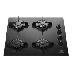 Fogão Cooktop 4 Bocas A Gás Electrolux Vidro Black - Bivolt