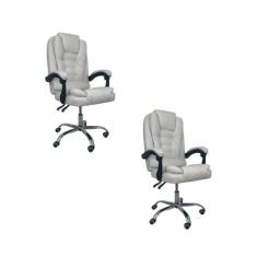 Kit 2 Cadeiras De Escritório Presidente Reclinável - Oficial Webshop, 