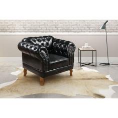 Poltrona Decorativa Chesterfield DUQUE PRETO - Novo Encanto