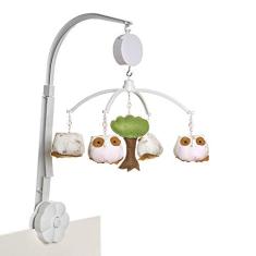 Potinho de Mel Móbile Musical Corujas Quarto Bebê Menina Rosa