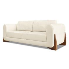 Sofá 3 Lugares Yves Linho Rústico Natural 230 cm