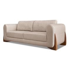Sofá 3 Lugares Yves Linho Rústico Areia 180 cm