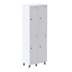 Guarda Volume Roupeiro 4 Portas Aço Grp 502/4 Pandin Móveis Branco