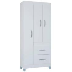 Roupeiro Solteiro 3 Portas 835 Branco Poqq Branco
