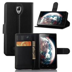 Capa carteira para Lenovo A2010, capa carteira flip de couro PU premium com compartimento para cartão, suporte e fecho magnético [capa interna à prova de choque de TPU] Compatível com Lenovo A2010