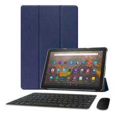 Teclado E Mouse Sem Fio + Capa compatível com Tablet Fire HD10 11 Gera