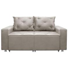 Sofá 2 Lugares Retrátil E Reclinável Bariloche 1.60cm C/ Molas - Veludo Marfim