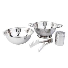 Kit de Utensílios Inox com 4 Peças - A/CASA - ACASA
