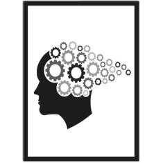 Quadro Decorativo Psicologia Profissão Cérebro Decorações Com Moldura 