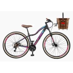 Bicicleta Feminina Aro 29 KSW MWZA Retrô 21 Velocidades  Shimano Tourn