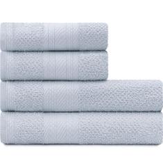 Jogo De Toalhas 4 Peças - Banho e Rosto 100% Algodão Empire Karsten - 
