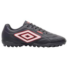Chuteira Society Umbro Class Footballer PRETO BRANCO VERMELHO n 44