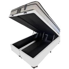 Cama Box Baú Queen + Colchão de Molas Ensacadas - Soberano - Luflex 15
