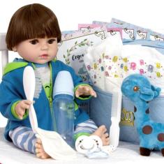 Boneco Bebê Reborn Menino 100 % Silicone Lindos Acessórios - Cegonha R