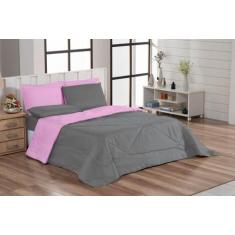 Kit Queen Edredom + Lençol Ternura 6 Peças Dupla Face - Cortinas Ibiti