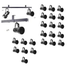 Kit 22 Spot Trilho Perfilado Eletro calha Par20 Bulbo OL7 - Hiperlight