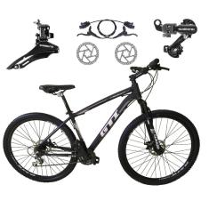 Bicicleta Aro 29 Gti Roma 21v Alumínio Freios a Disco Hidráulicos Câmbios Shimano Suspensão Diant.-Unissex