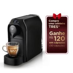 Cafeteira Espresso Passione Preta Automática - TRES 3 Corações