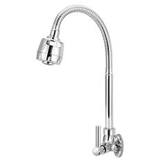 Torneira De Cozinha De Parede Tubo Gourmet Luxo 1/4v. Cor:Prateado