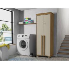 Armário Multiuso 2 Portas 4 Prateleiras México Cinamomo/Off White