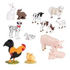 Conjunto de animais Terra Farm - brinquedos em miniatura 3+ (12 unidades)