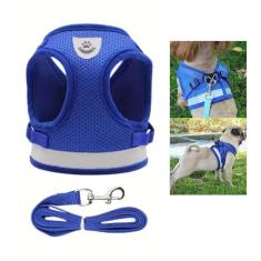 Peitoral Guia Cachorro Gato Cao Pet Colete Faixa Refletiva Coleira Animal de Estimaçao Seguro Passeio Caminhada