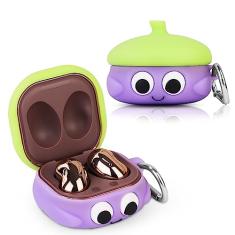 Suublg Capa de silicone para Samsung Galaxy Buds FE (2023) / Buds2 Pro (2022) / Buds 2 (2021) / Buds Pro (2021) / Buds Live (2020) com design fofo de desenho animado para adolescentes e meninas