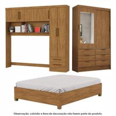 Guarda Roupa Casal Modulado Sevilha 5 e 2 Portas 8 Gavetas com Espelho