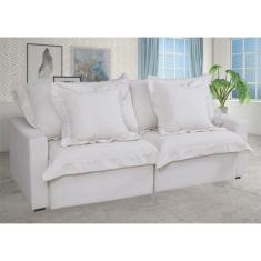 Sofá Cama Niágara 4 Lugares Retrátil e Reclinável 200cm Boucle com Mol